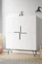 Scandinavian Design White Storage Cabinet